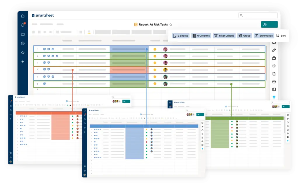Smartsheet dashboard report &mdash; deep Smartsheet experience