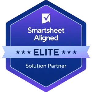 Smartsheet Aligned Elite Solution Partner badge