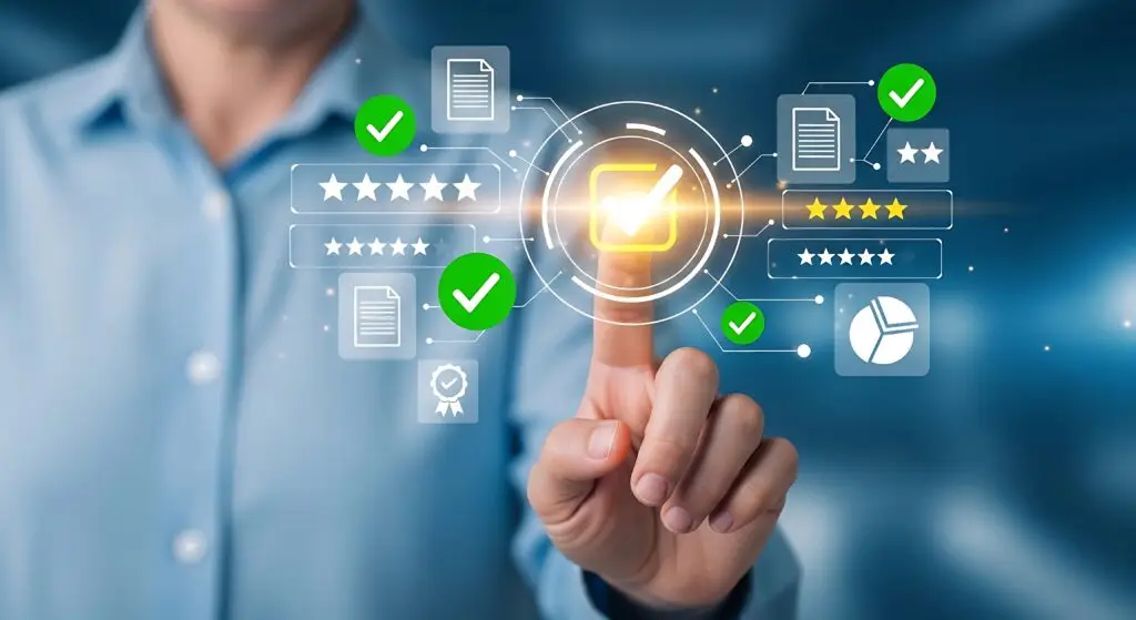 User approving a checklist during user acceptance testing